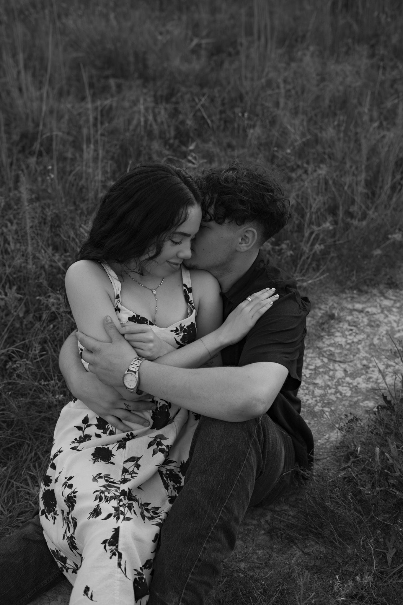 Alyssa S. Creative dreamy sunset couples session. Fort Worth, Texas.
