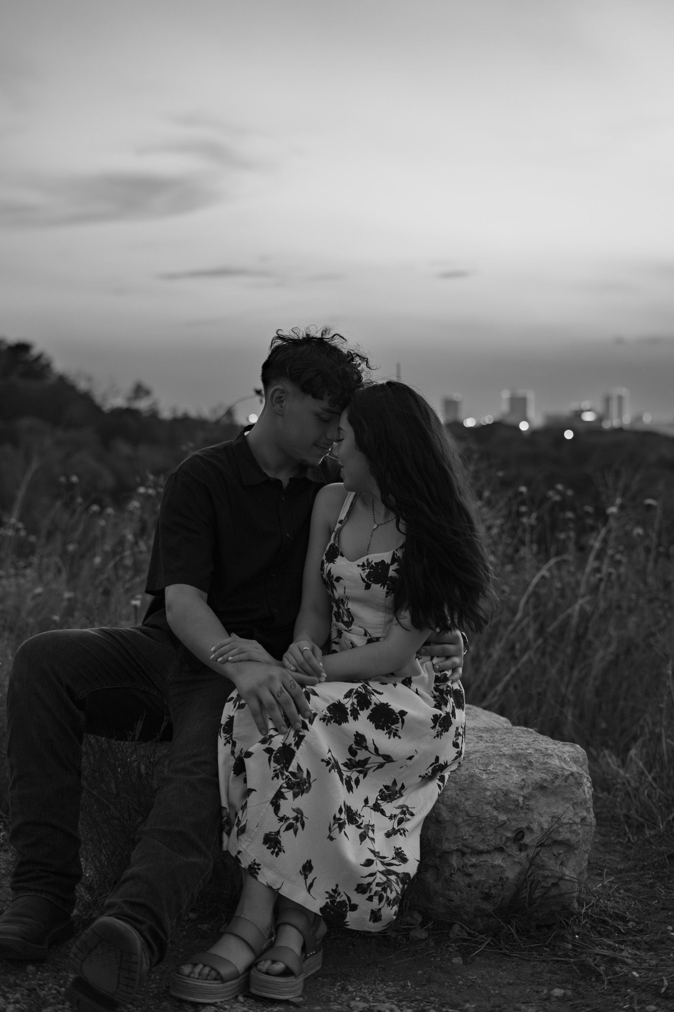 Alyssa S. Creative dreamy sunset couples session. Fort Worth, Texas.