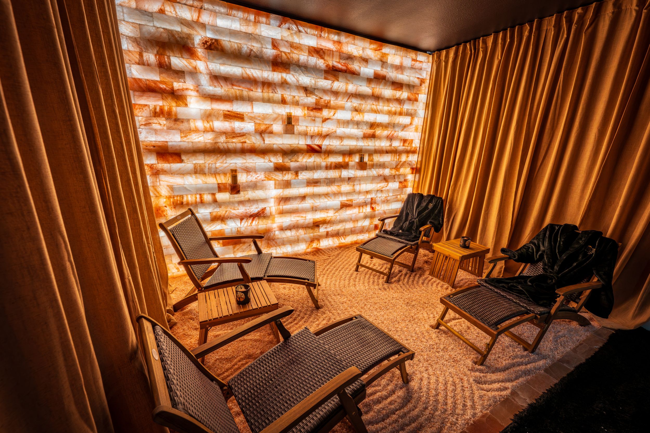 The salt room at a luxury hotel, the Arroyo Pinion Hotel in Sedona, AZ.