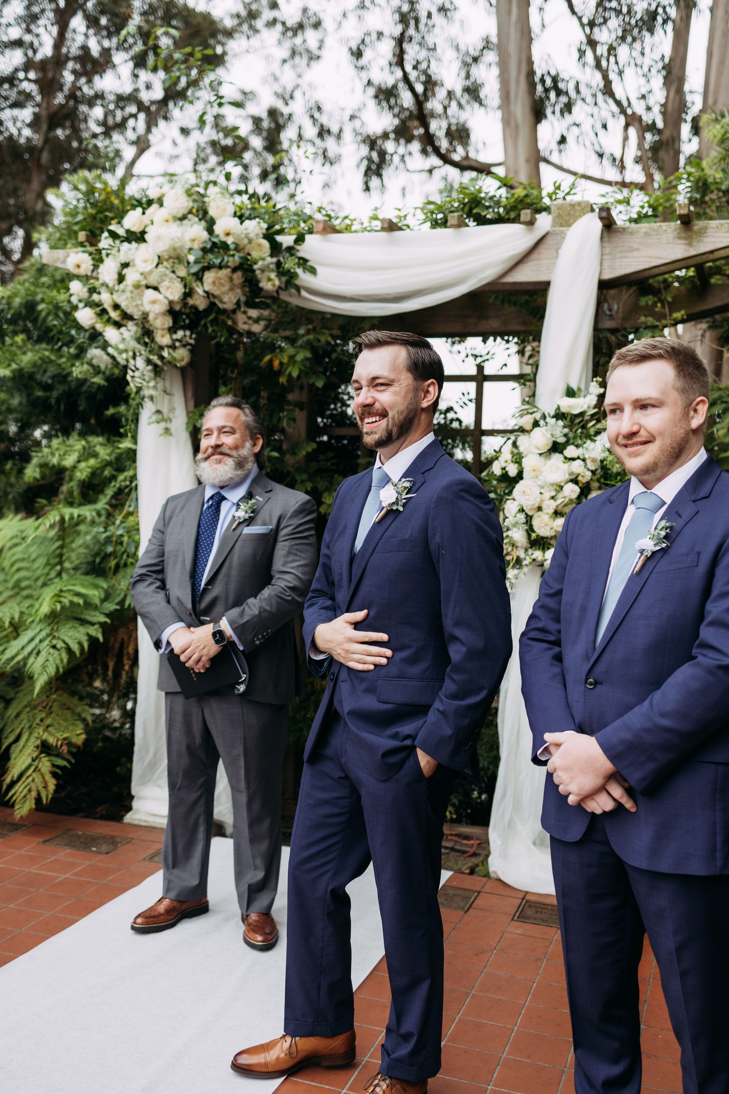 Groom reactions San Francisco wedding