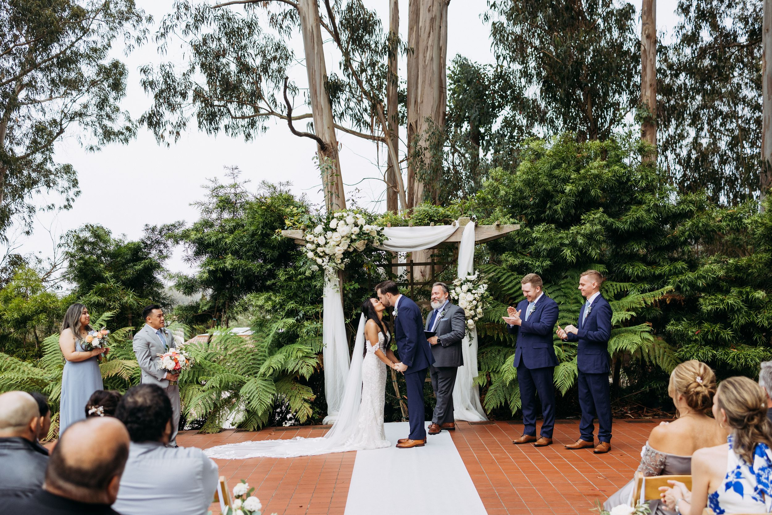San Francisco Golden Gate Club wedding ceremony outdoors