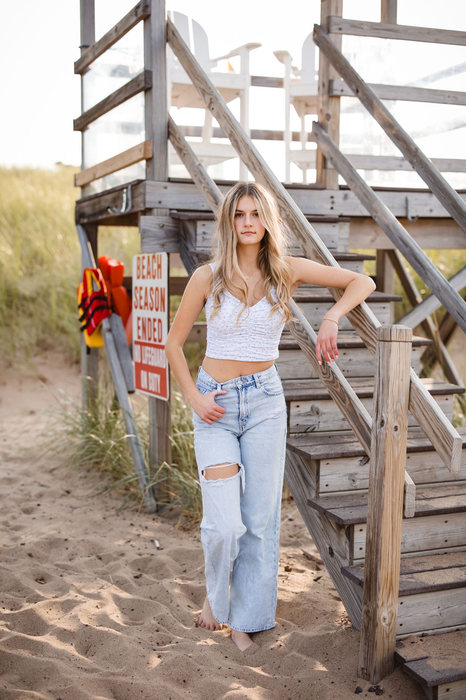 Beach, Marquette, Michigan Senior Photos