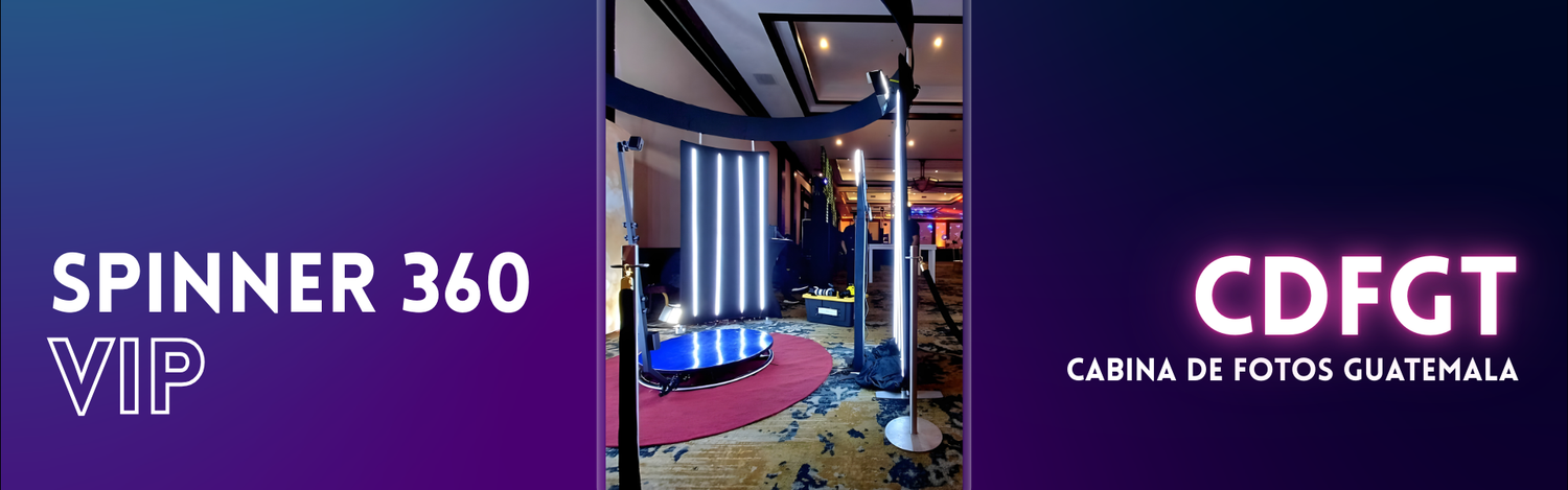 Plataforma de videos 360° con estructura neón