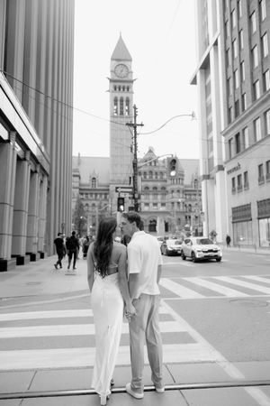 Engagement session in down town Toronto. Editorial photographer