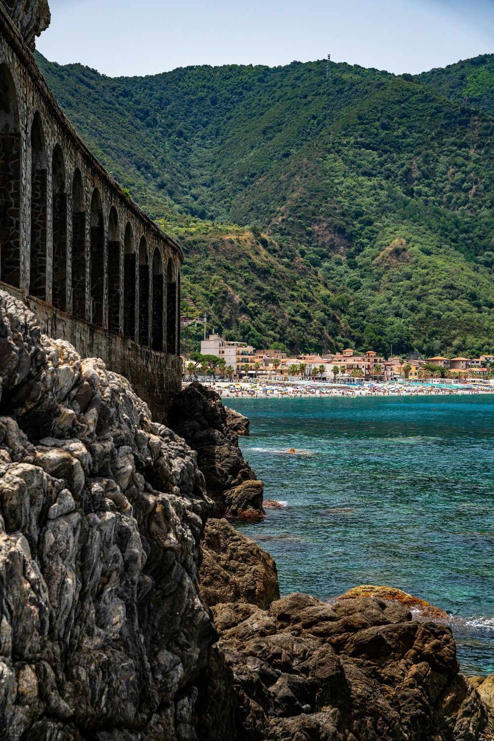 Seaside view of Pizzo Calabro on the Tyrrhenian coast, Calabria