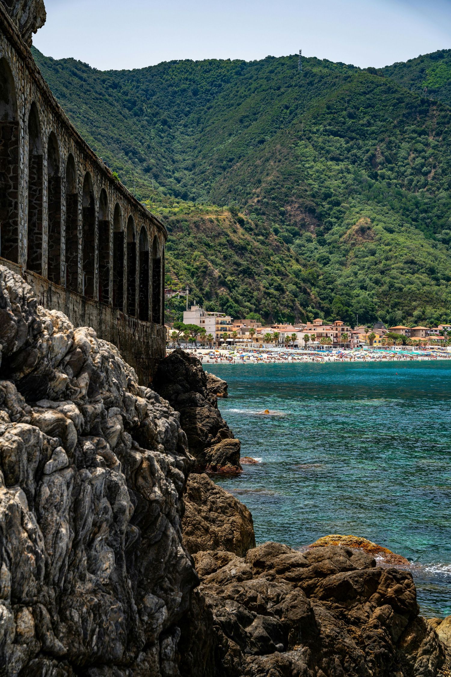 Seaside view of Pizzo Calabro on the Tyrrhenian coast, Calabria