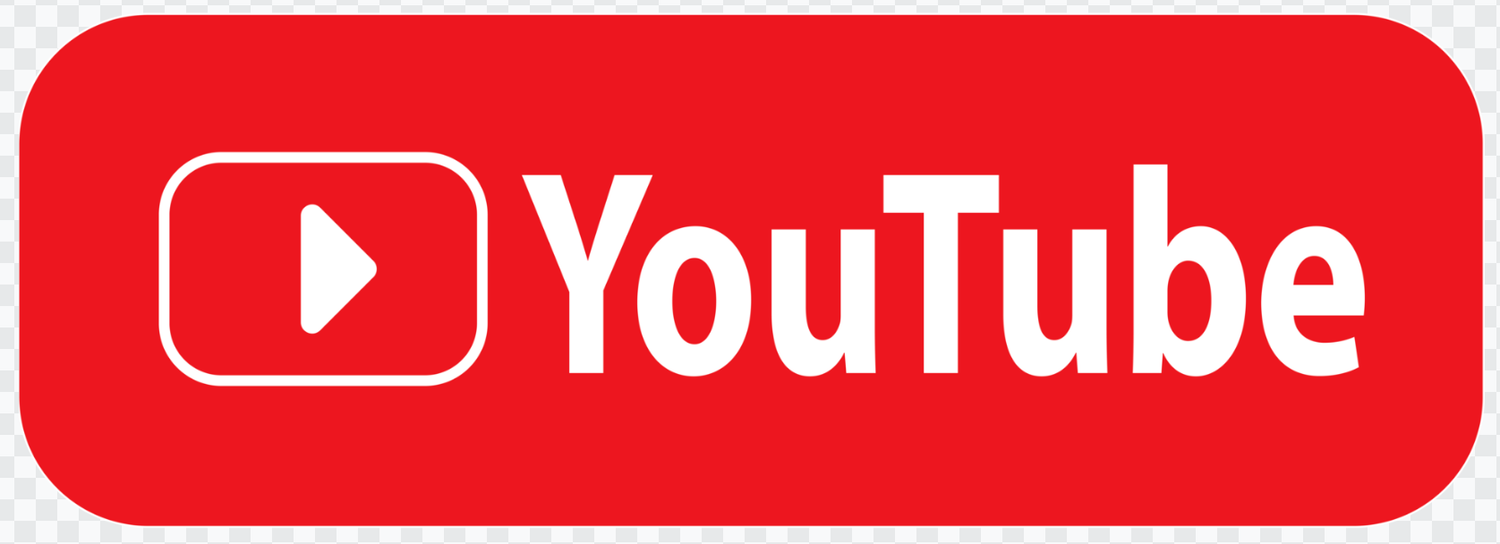 The iconic red YouTube play button logo on a white background.