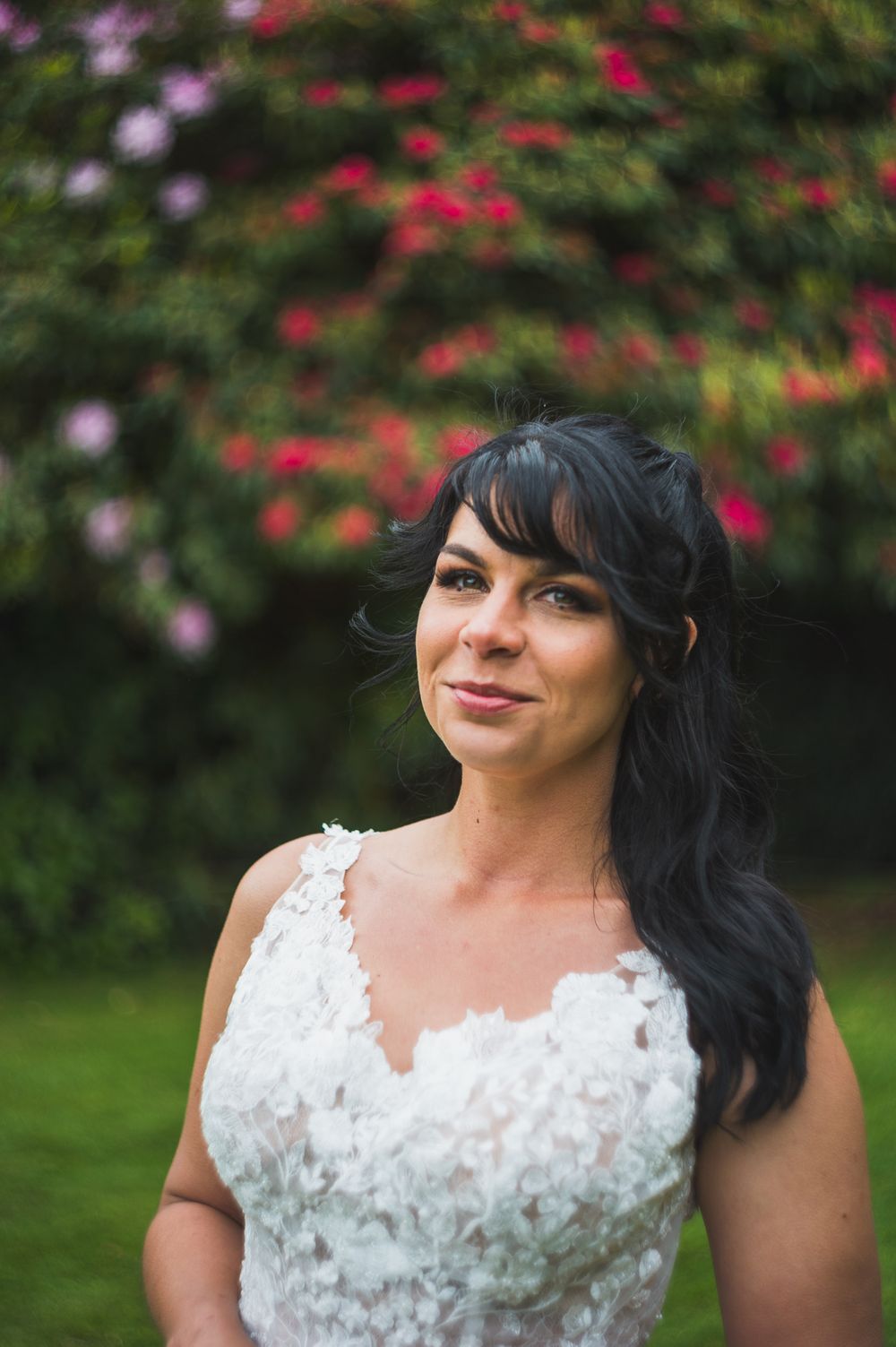 bridal model- coastal bridal in heligan gardens cornwall