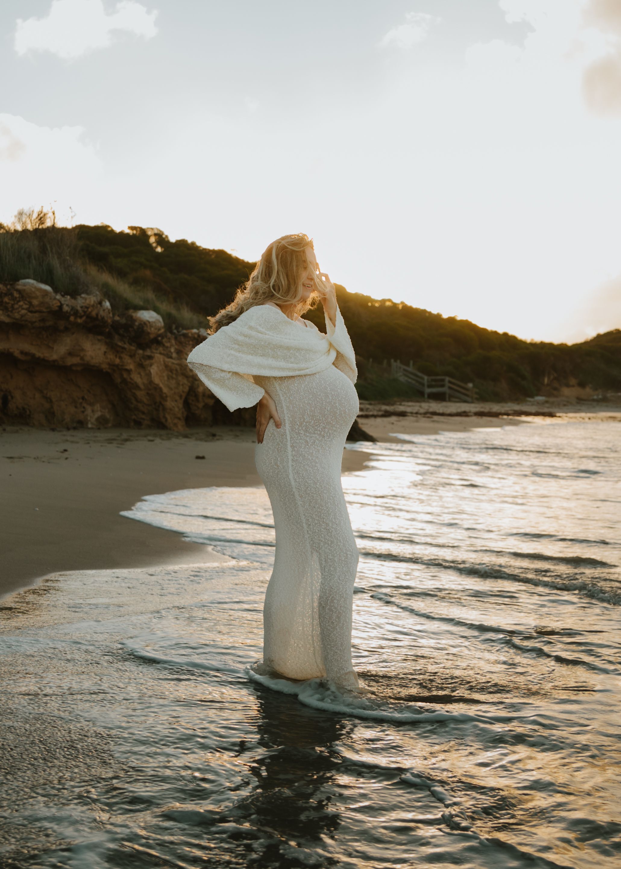 Maternity beach couple motherhood  photographer Point Peron Perth Rockingham, newborn cinematic, storytelling true colour premium family
