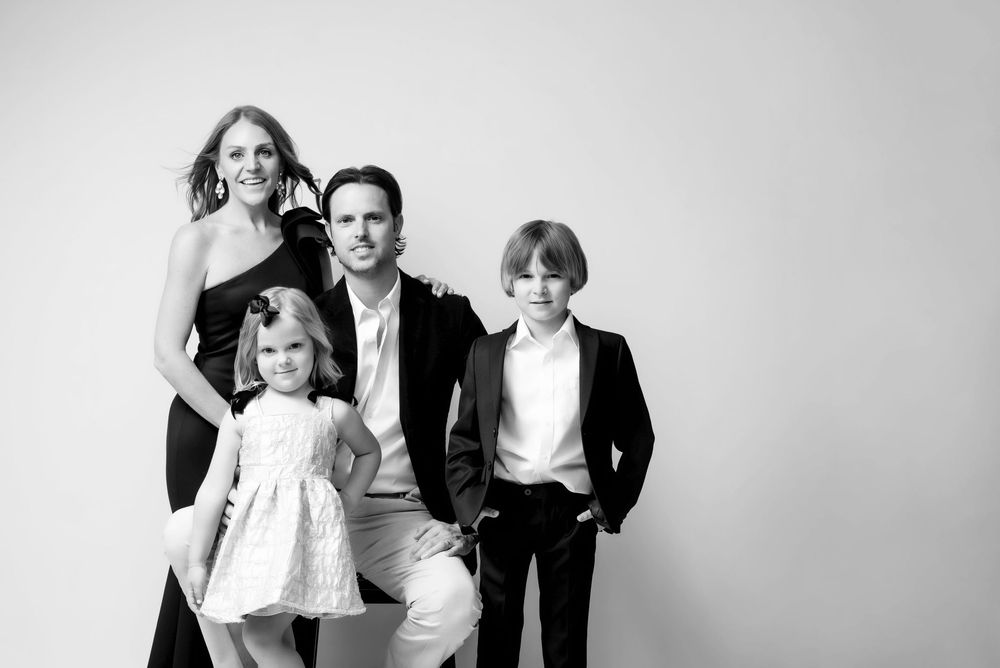 Modern studio family photography session in Tennessee