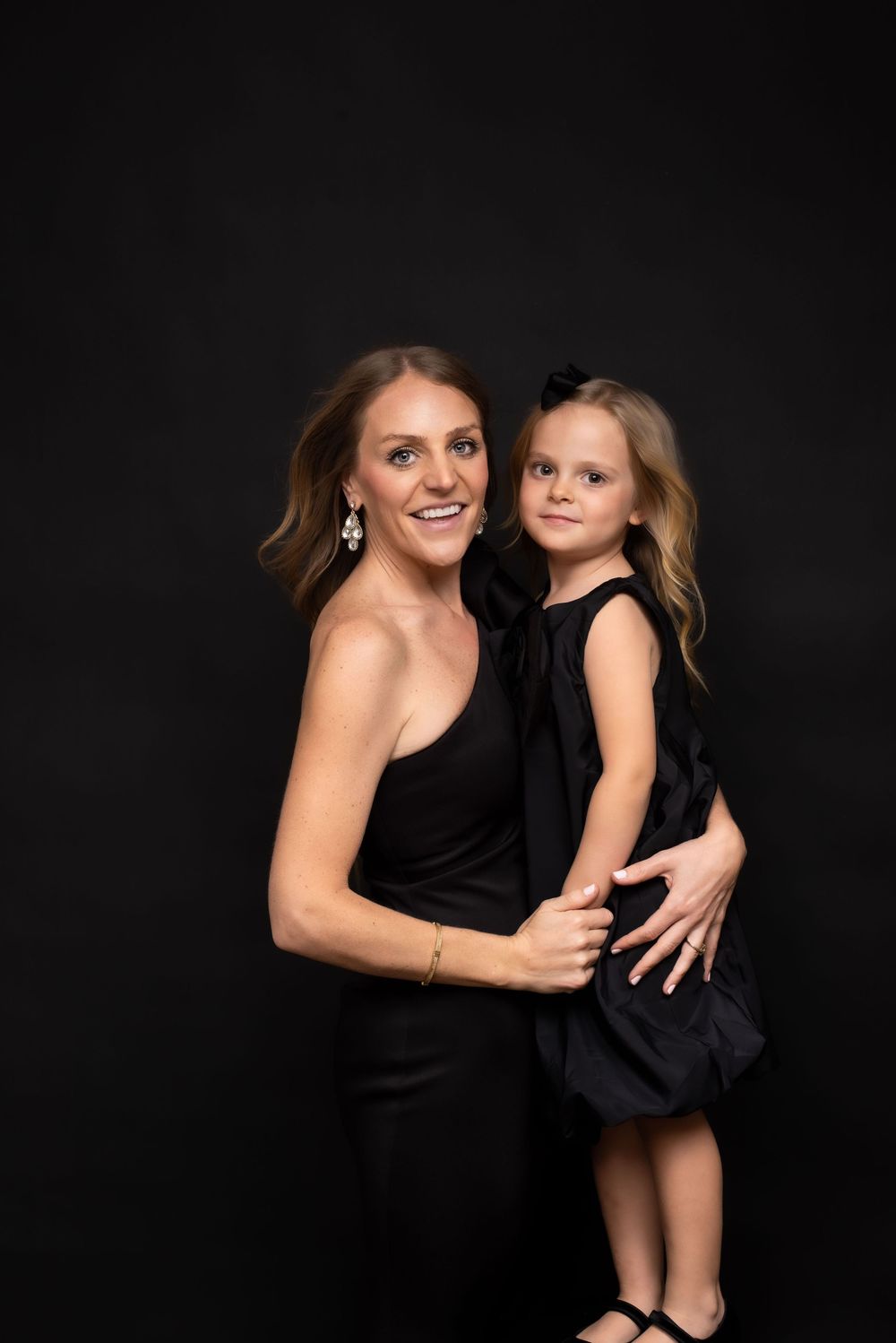 Luxury family studio photography of mom with daughter in Nashville TN