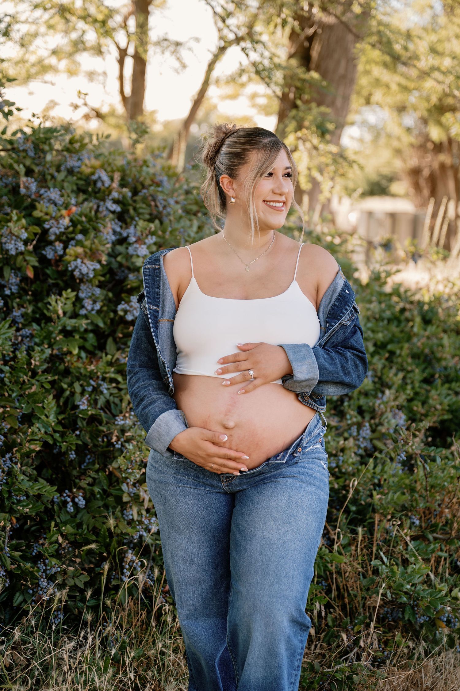 Lavender farm maternity photoshoot