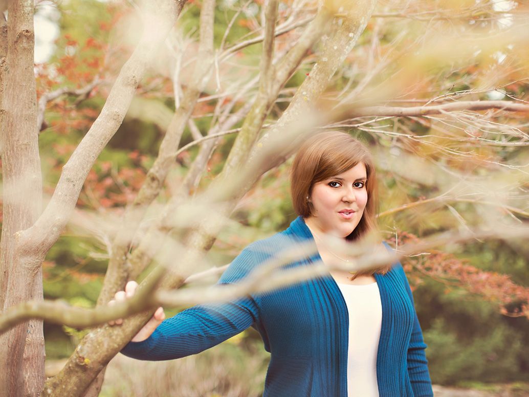 High school senior girl in park; dreamy senior portrait session in South Lyon, Michigan.