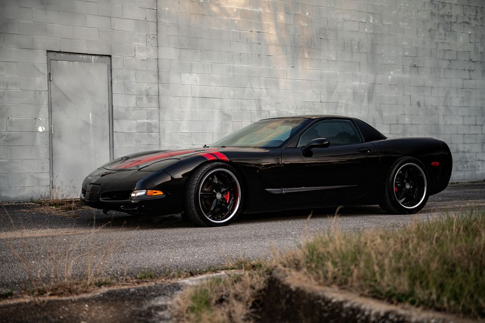Sports car in urban setting