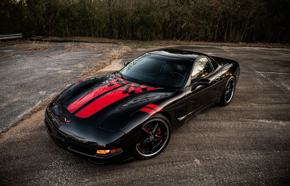 Sports car in urban setting