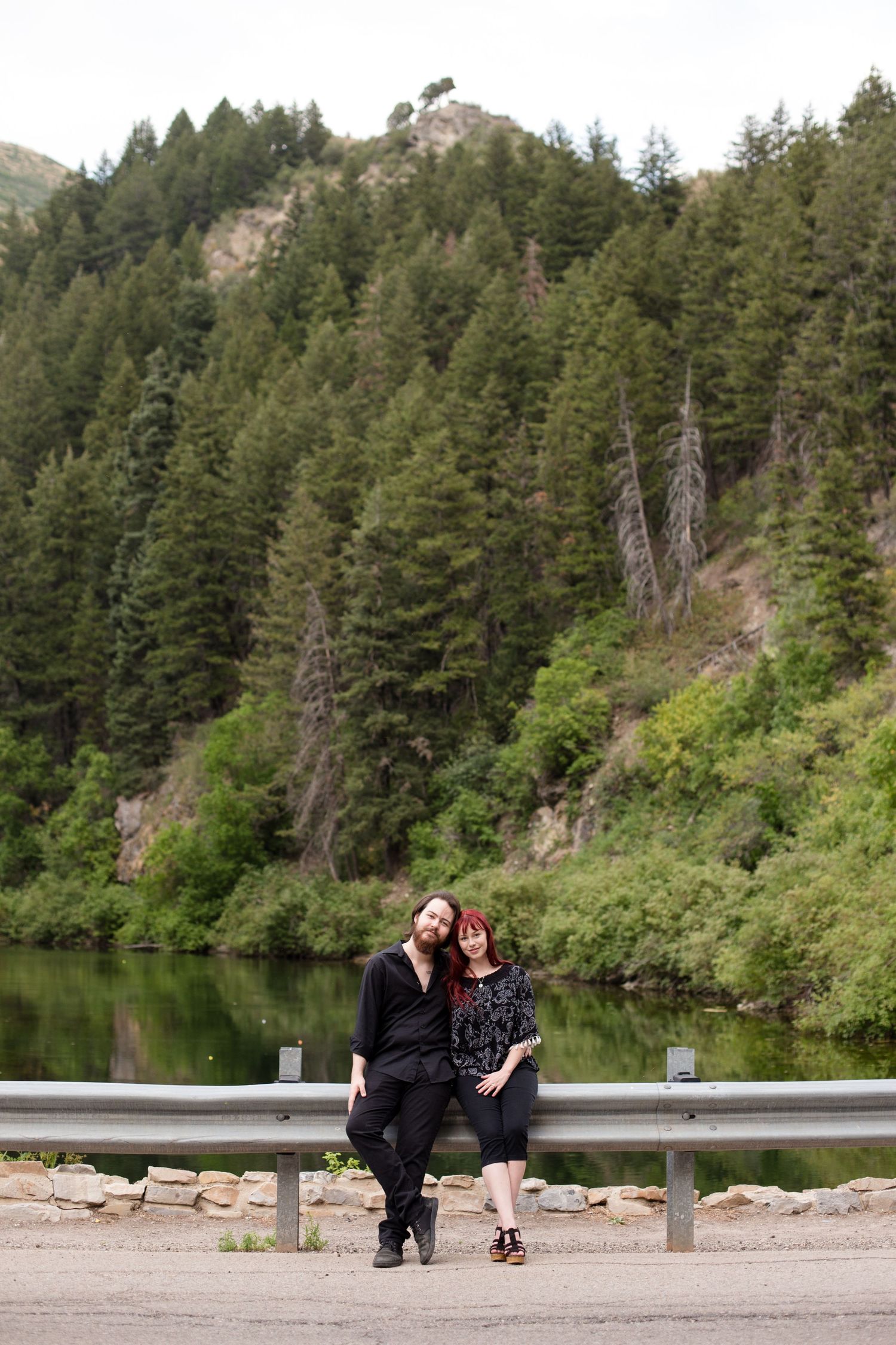 Vivian Park Provo Canyon Utah engagement photography evergreens
