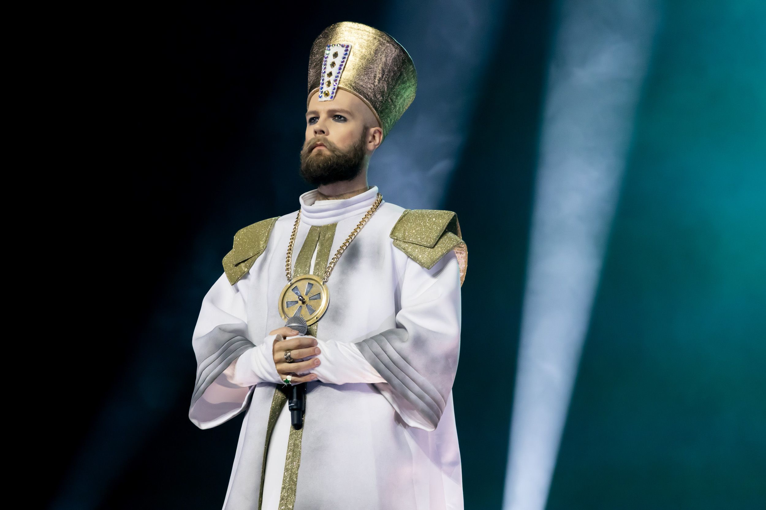 Jesus Christ Superstar av Tocca Entertainment I Linköping Konsert och Kongress. Aleksi Evansson som Kaiafas.