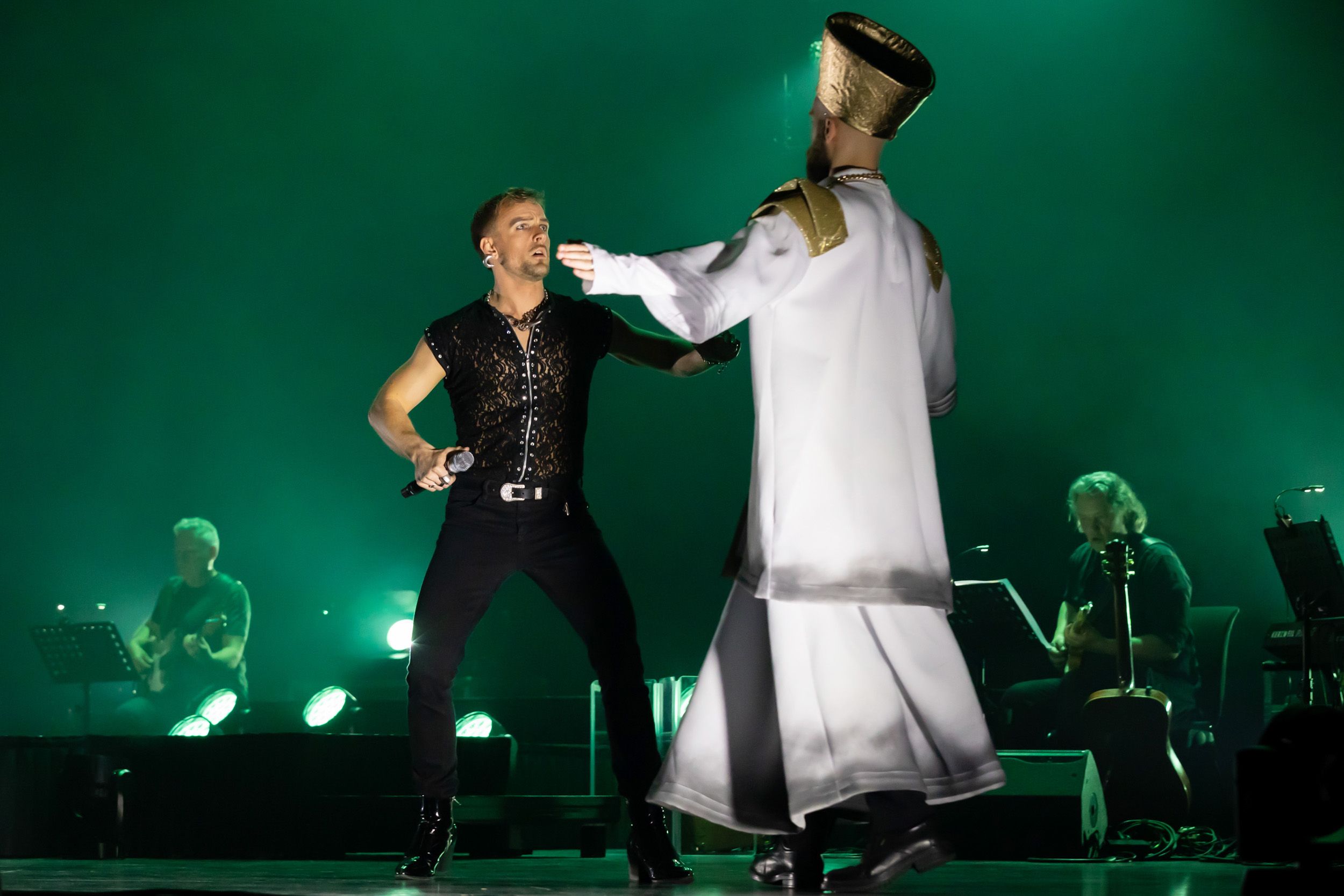 Jesus Christ Superstar av Tocca Entertainment I Linköping Konsert och Kongress. Judas, Kaiafas och Hannas.