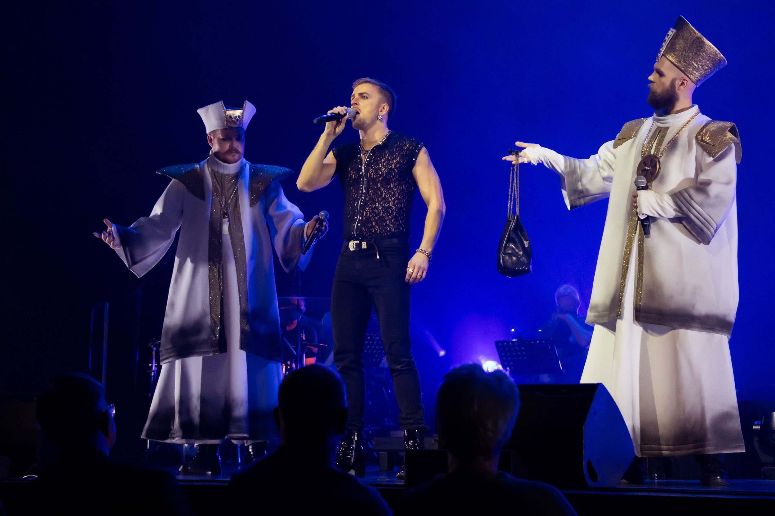 Jesus Christ Superstar av Tocca Entertainment I Linköping Konsert och Kongress. Judas, Kaiafas och Hannas.