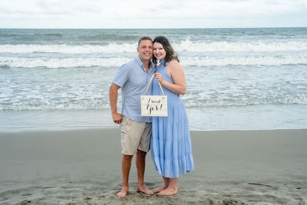 Couples engagement proposal photography Myrtle Beach