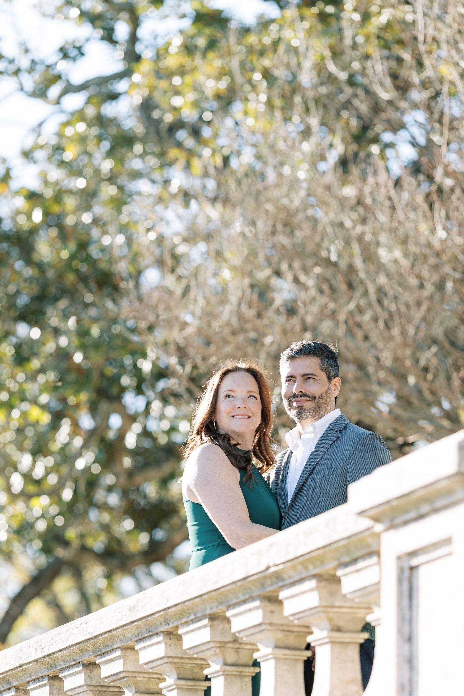 Destination wedding couple engagement session Lisbon garden