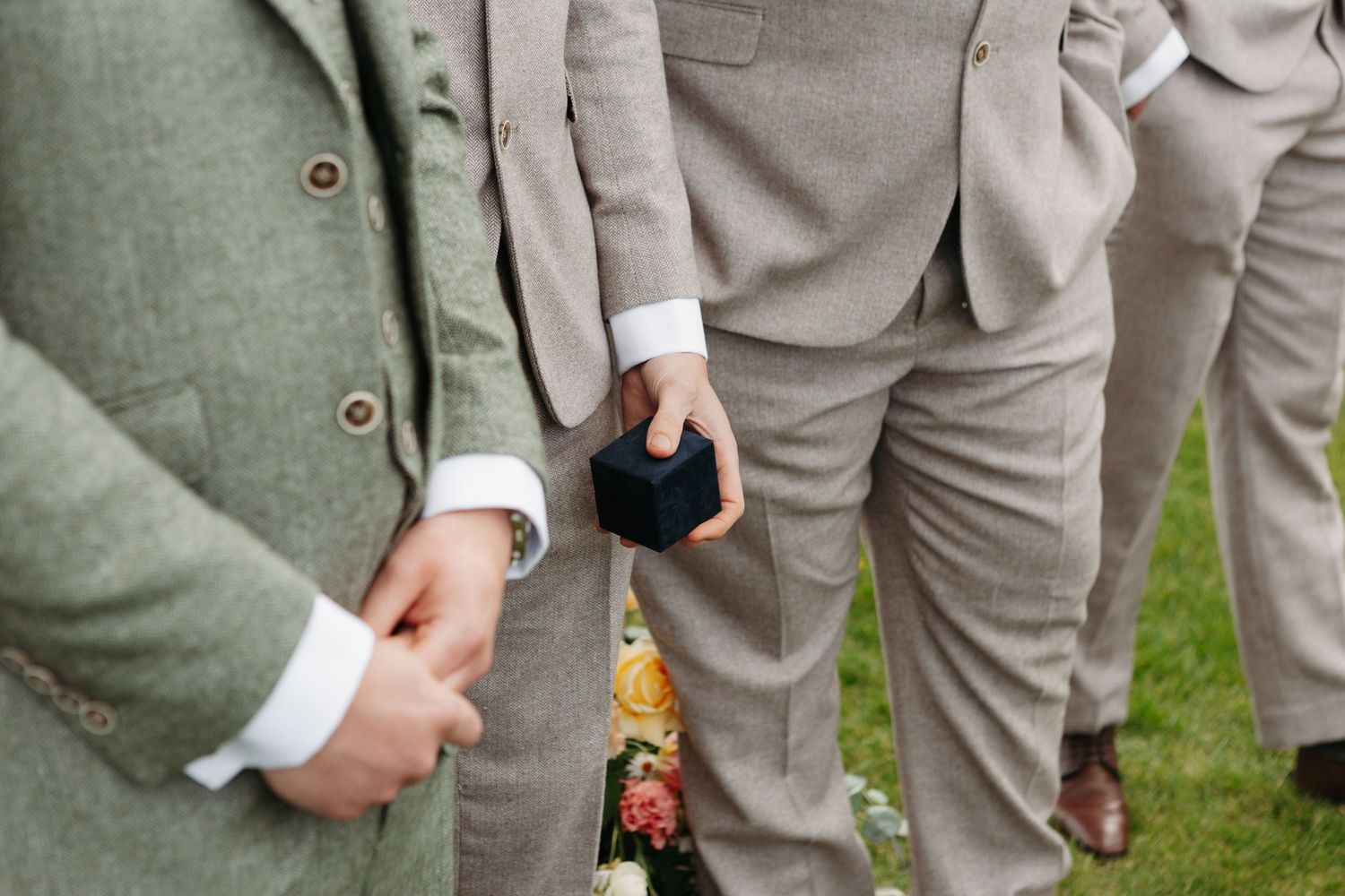 outdoor ceremony at Chalk Barn, Wiltshire