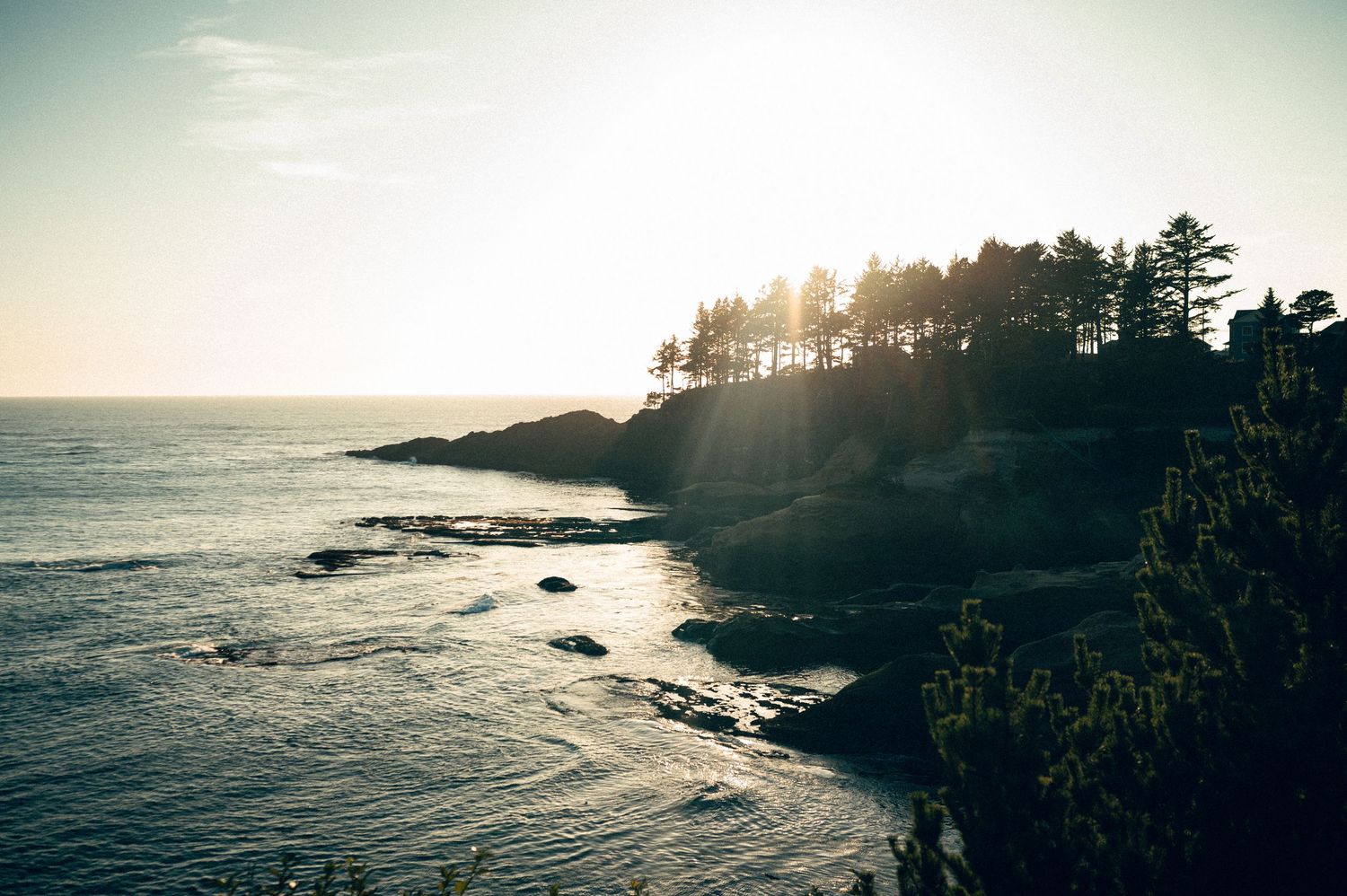 Depoe bay sunset views. Oregon Coast Road trip travel photography - outdoor and wellness focused travel photography.