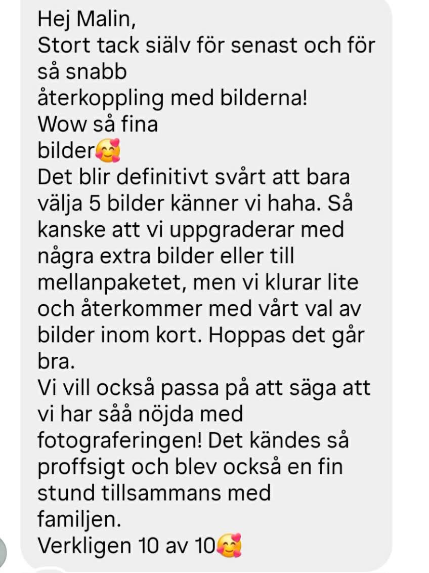 positiva omdömen, positiva recensioner, nöjda kunder, memoriesbym.se, fotograf i västerås