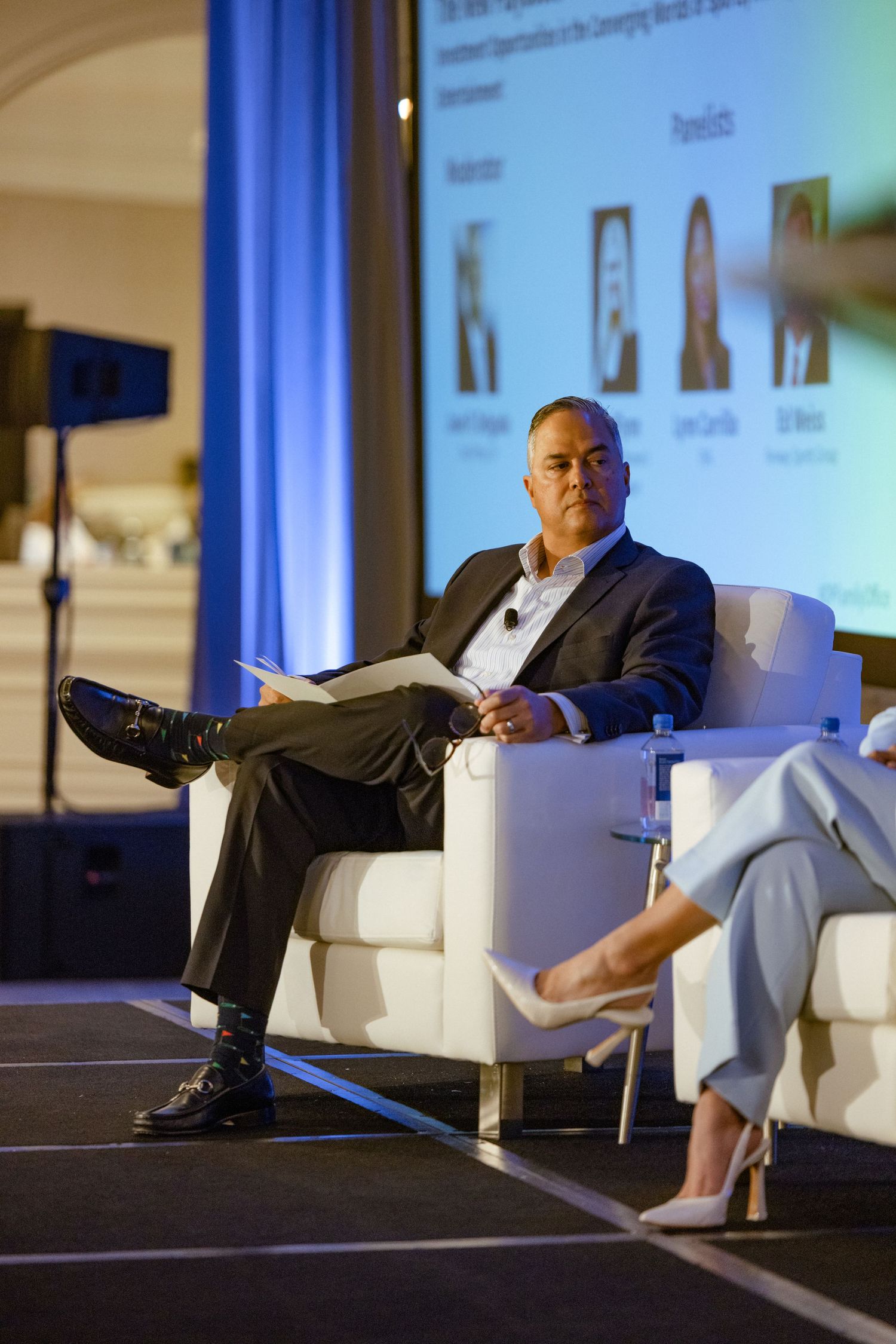 Executive panel discussion captured during a South Florida corporate event, highlighting professional conference and event photography.