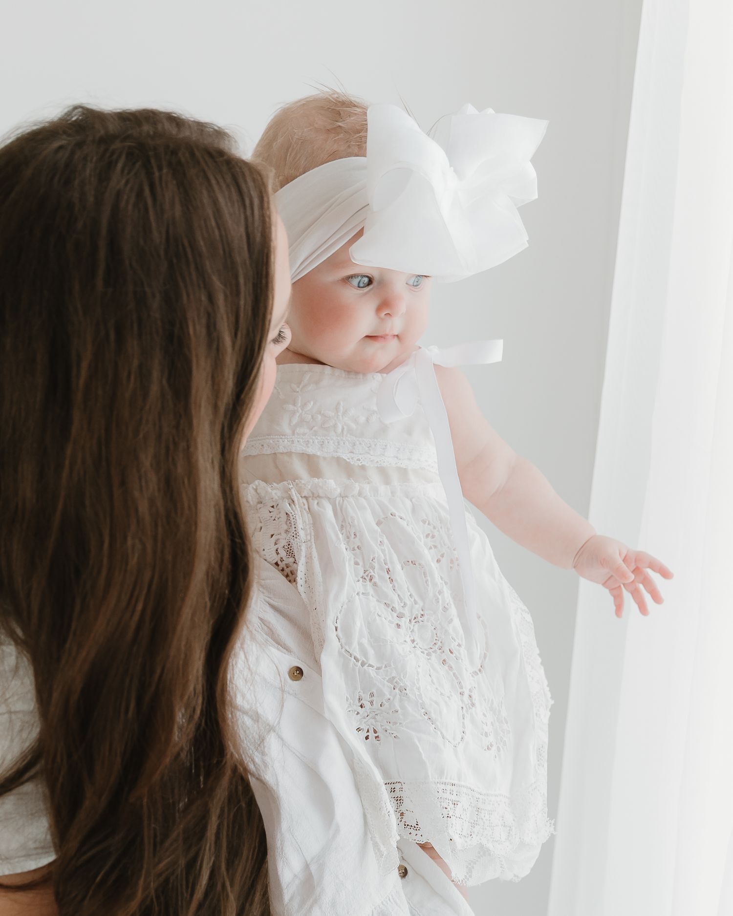 Mommy and Me images captured at a 6 month old sitter session in Tyler Tx