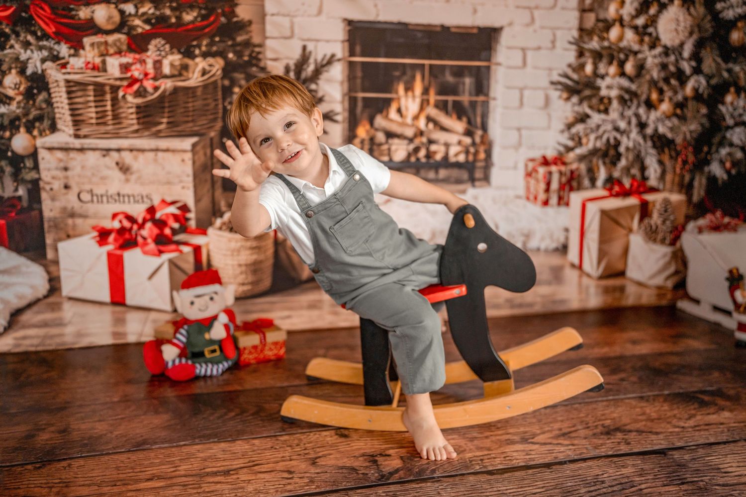 Séance photo de Noël dans le studio de L'œil de Sophie