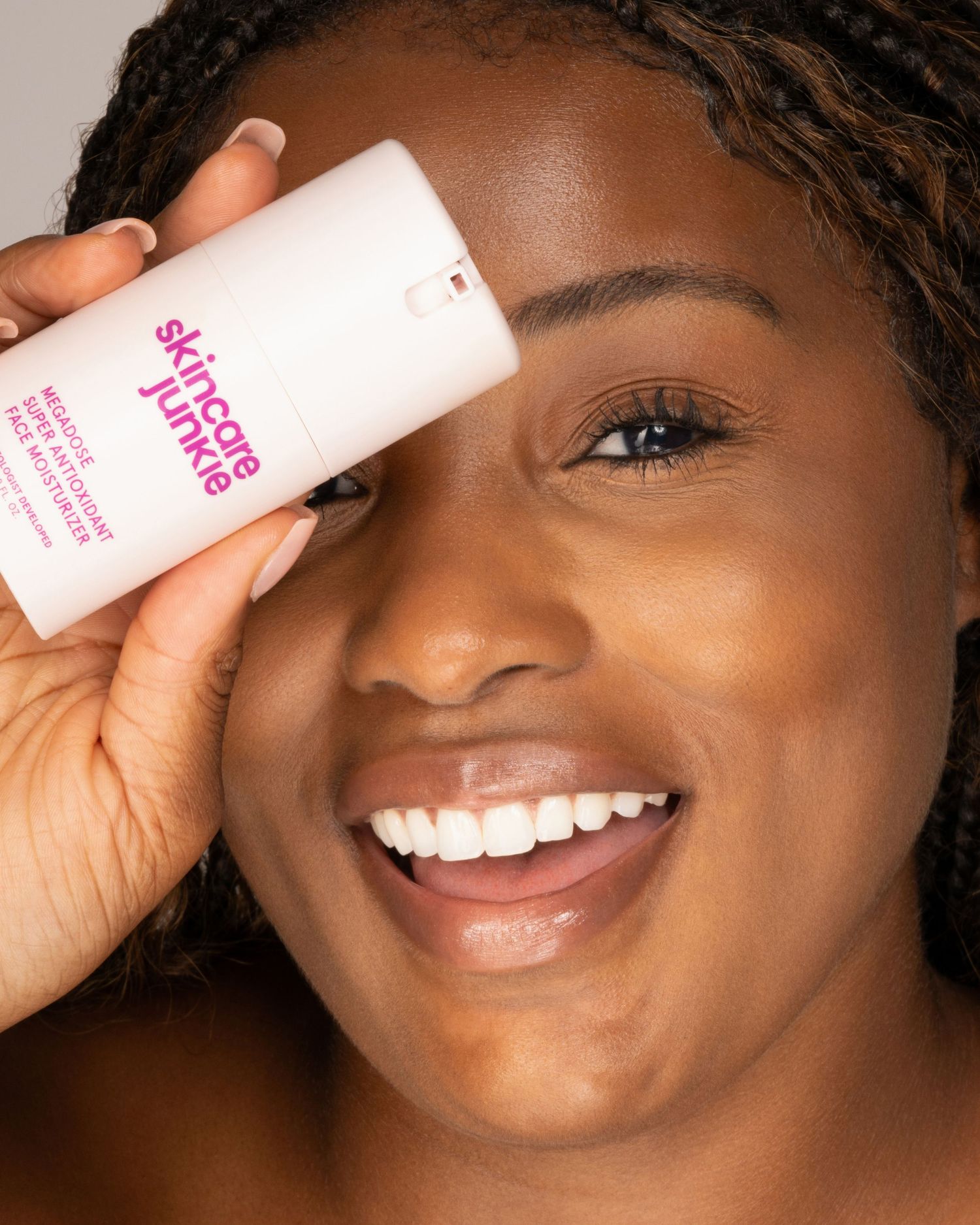 Luxury skincare products arranged for commercial advertising photography.