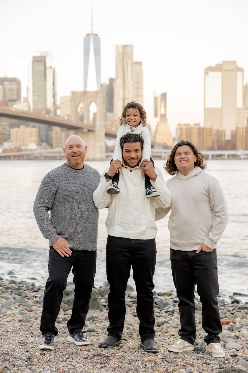 Sunrise Family Session at Pebble Beach in Brooklyn, NYC