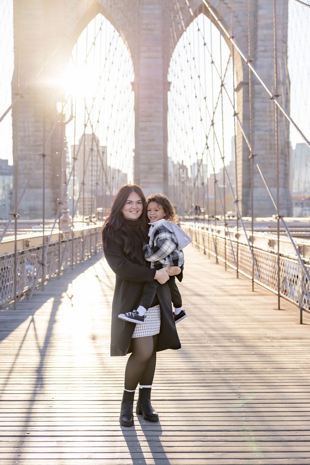 Sunrise Family Session on The Brooklyn Bridge
