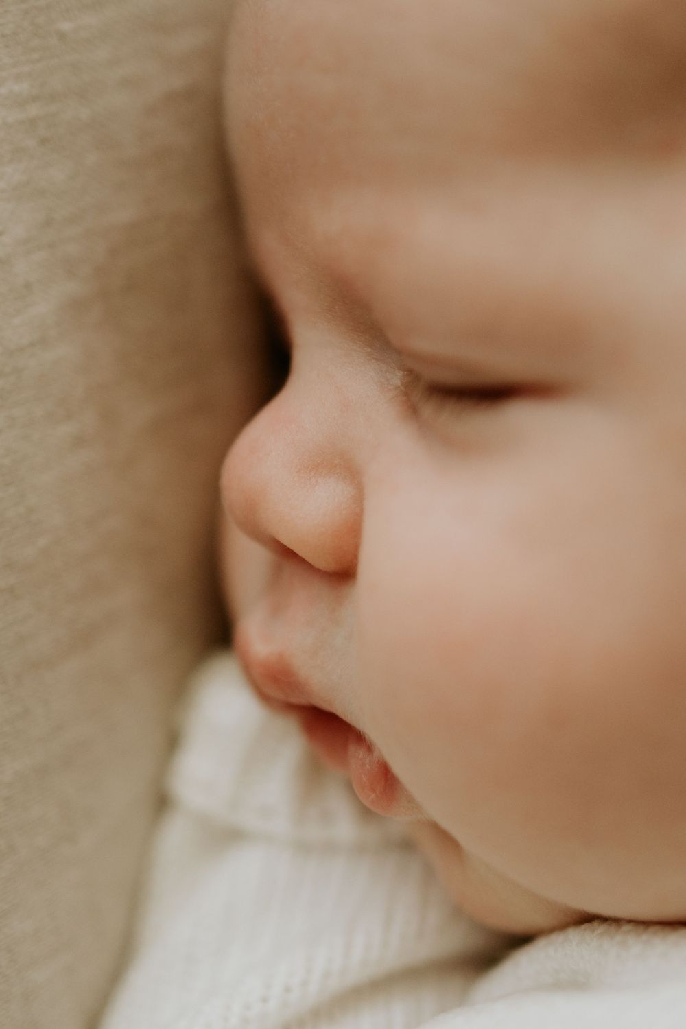 Newborn baby photography session in the warmth of home