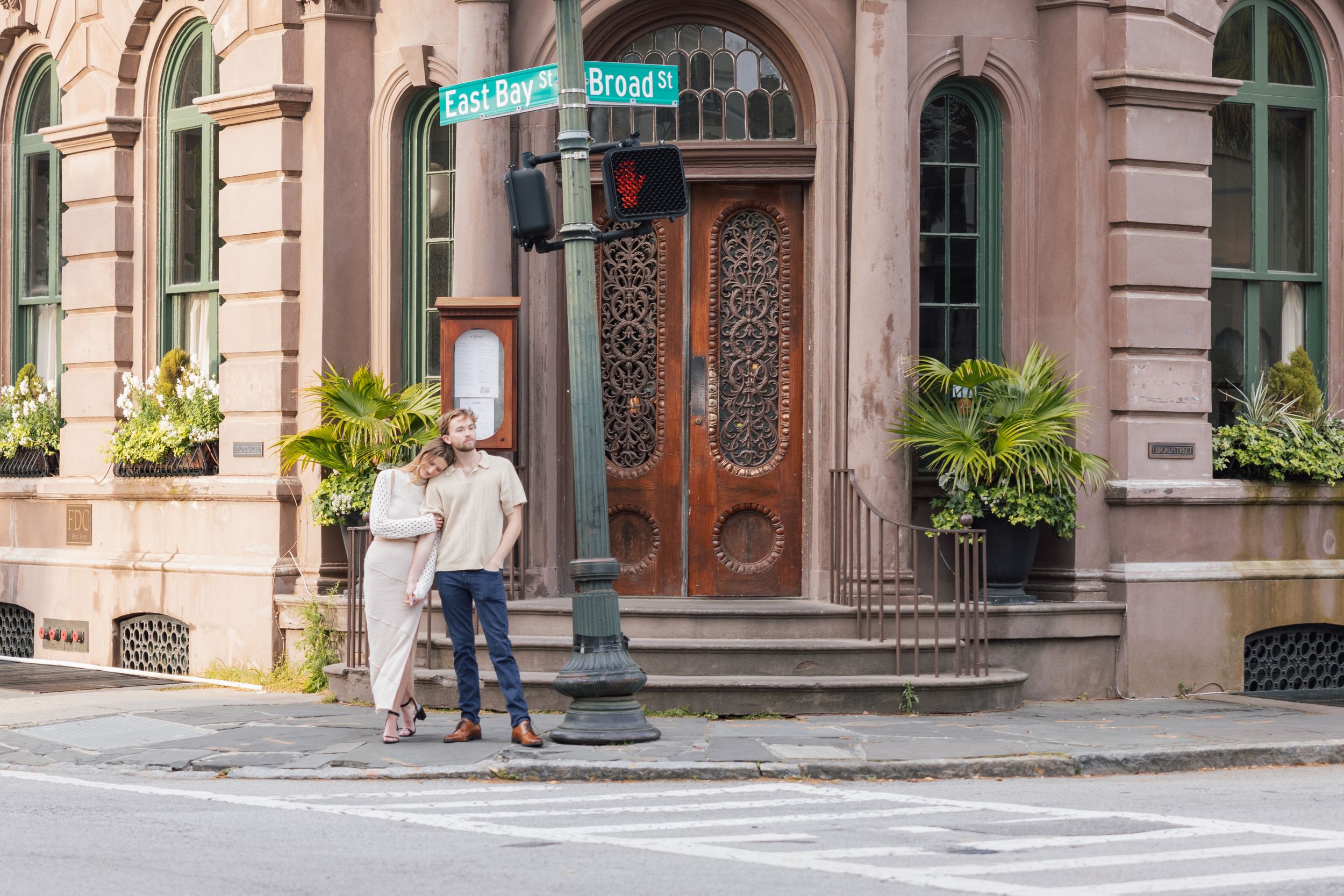 Couples Portrait Photography Session on Broad Street in Downtown Charleston, SC