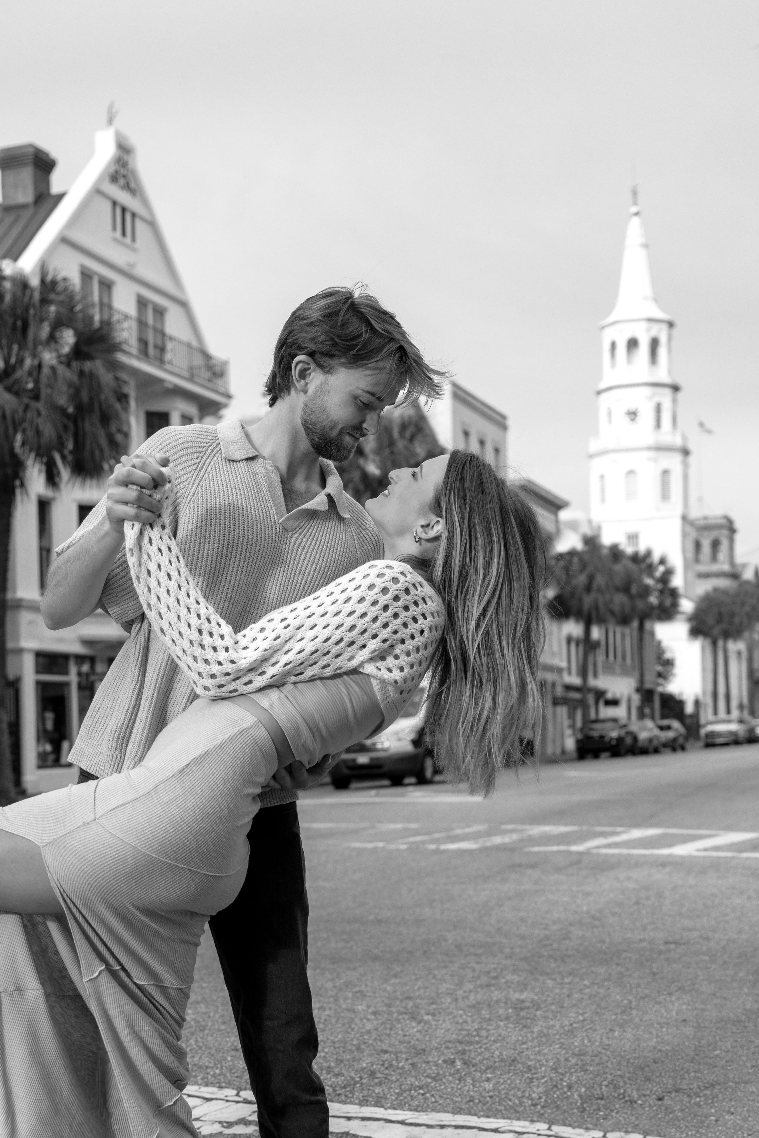 Couples Portrait Session Downtown Charleston, SC with Historic Churches and Cathedrals