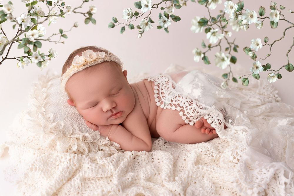 sleeping newborn in neutral tones photography Wolverhampton