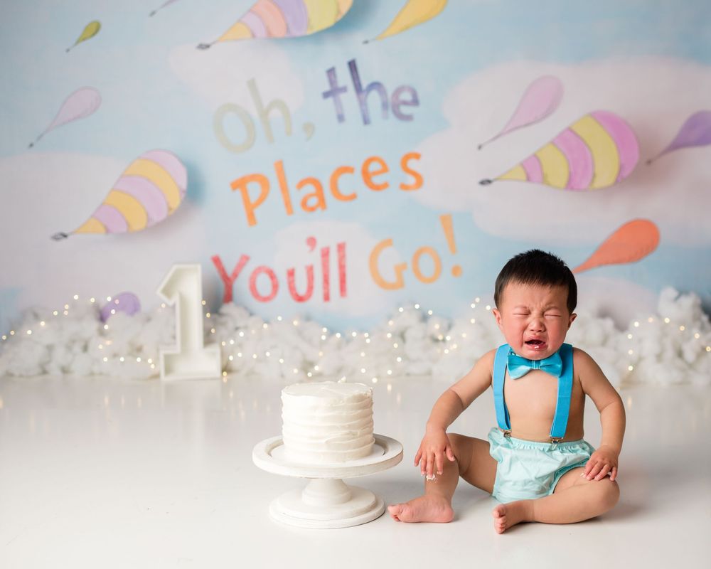 best Hampton Roads cake smash photographer, baby milestone portraits Norfolk, Hampton baby portrait studio, 1st birthday photoshoot near me