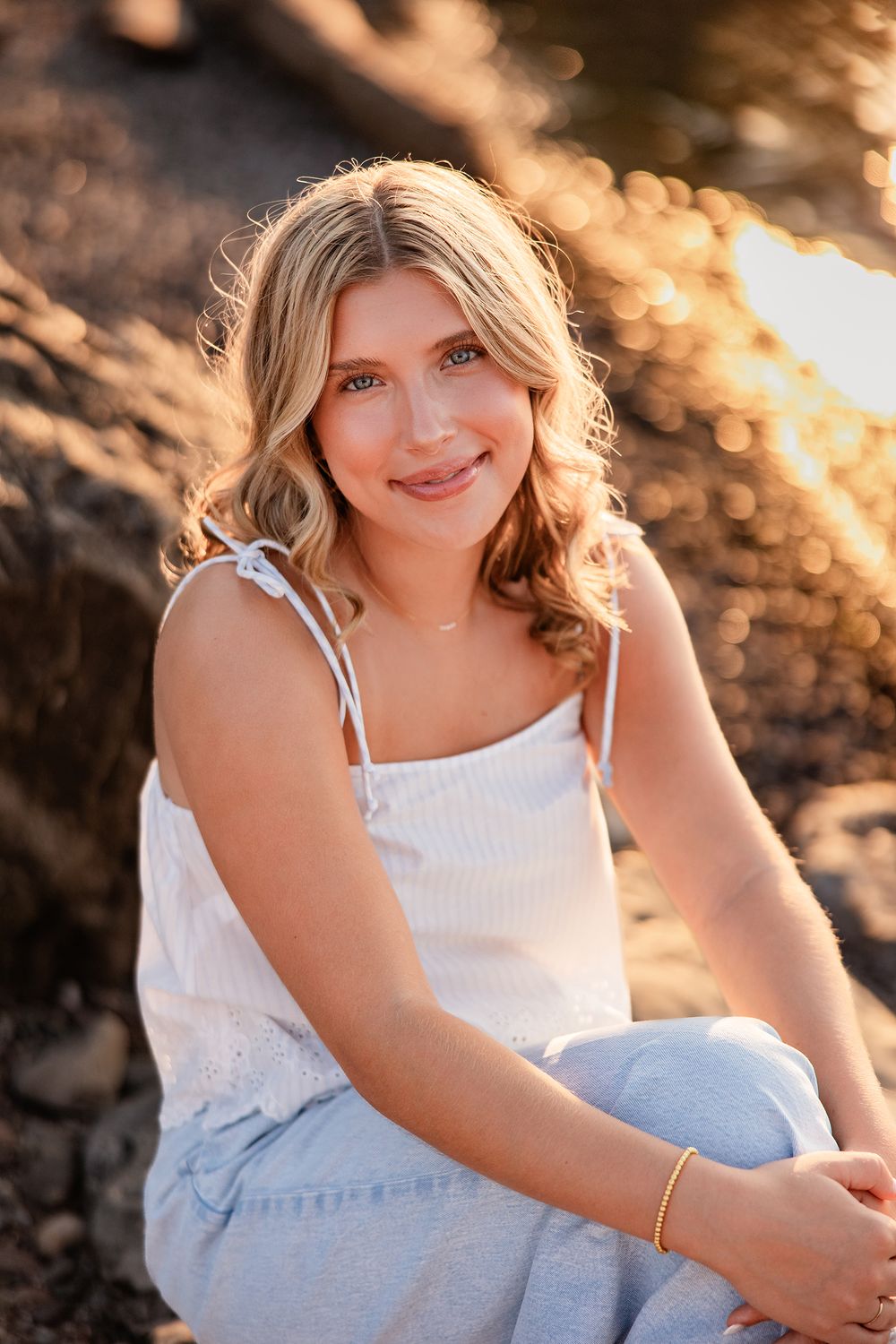 senior photography soccer last school year portrait Rochester NY Webster photographer girl Highschool graduation model lake sunset seniors