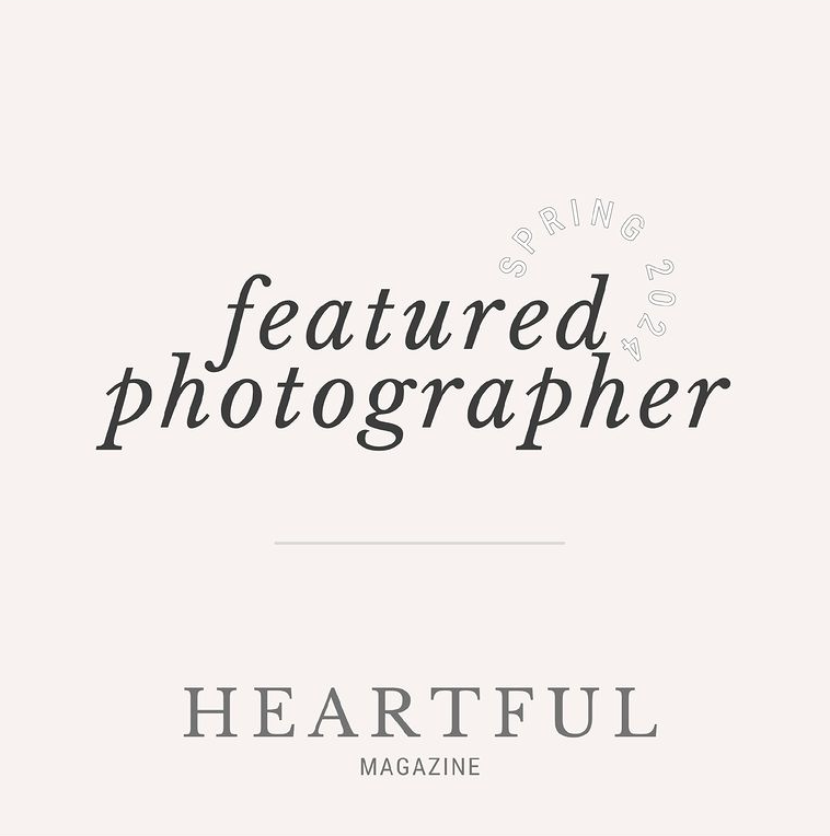Elegant text logo for featured photographer in Heartful Magazine.