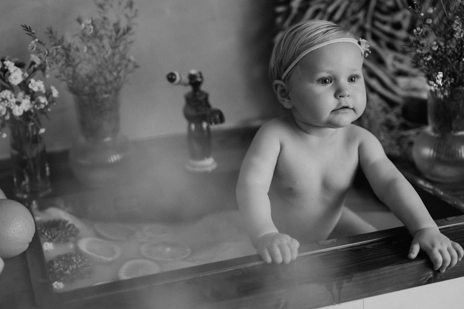 Babyfotos milchbad shooting