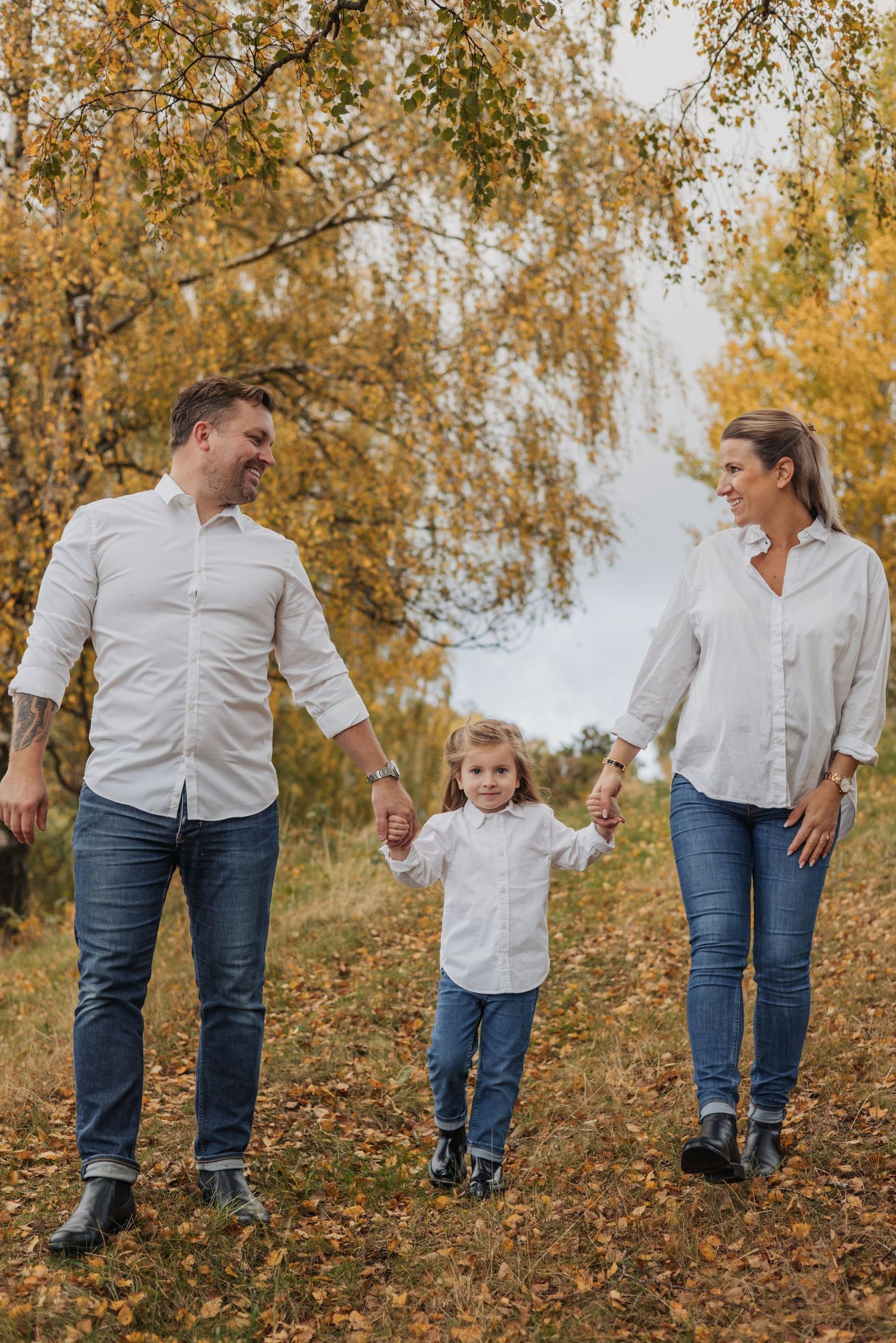 familjefotografering utomhus höst