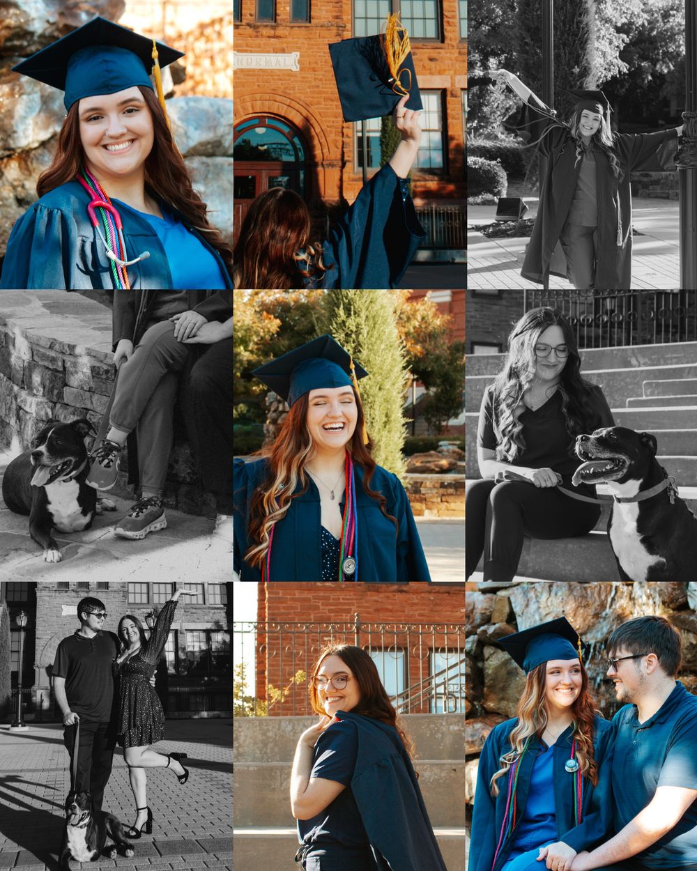 Oklahoma senior portraits with cinematic style at the University of Central Oklahoma UCO