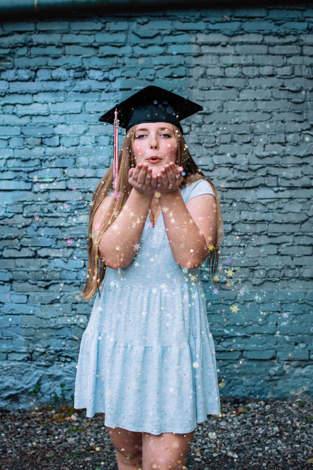Graduate portrait in downtown Asheville, North Carolina.