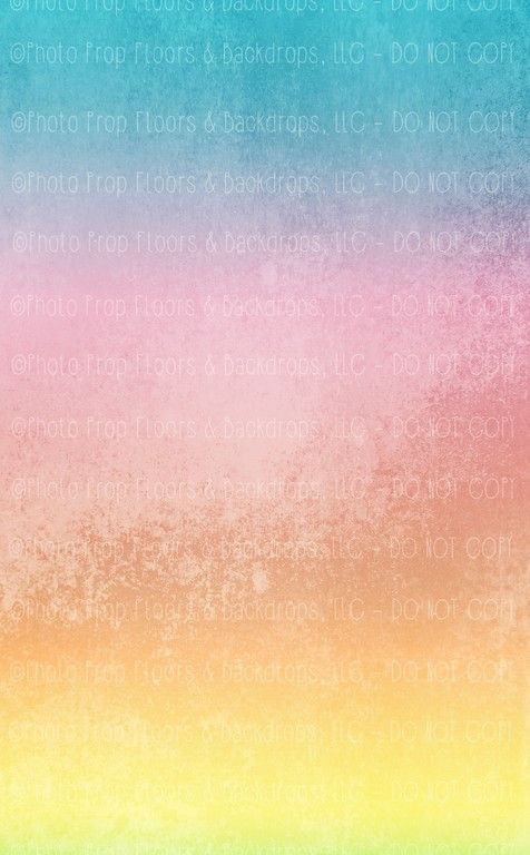Colorful ombre photography backdrop with gradient from teal to pink, orange, and yellow with distressed texture.