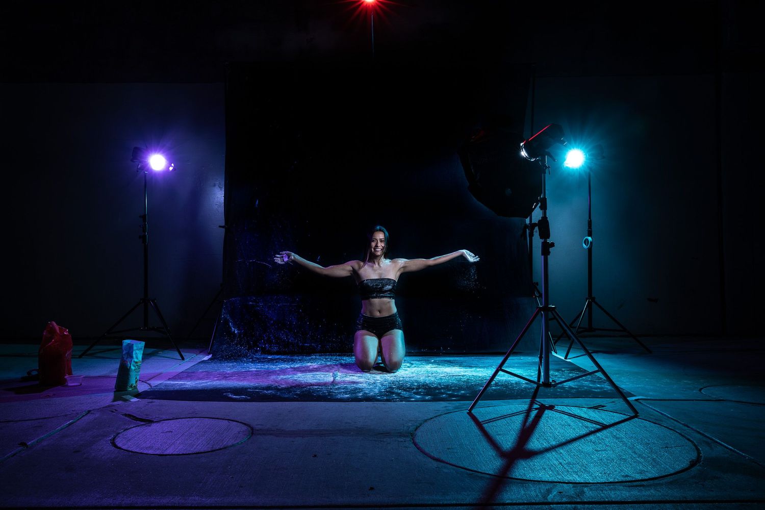 Godox lighting flour photoshoot