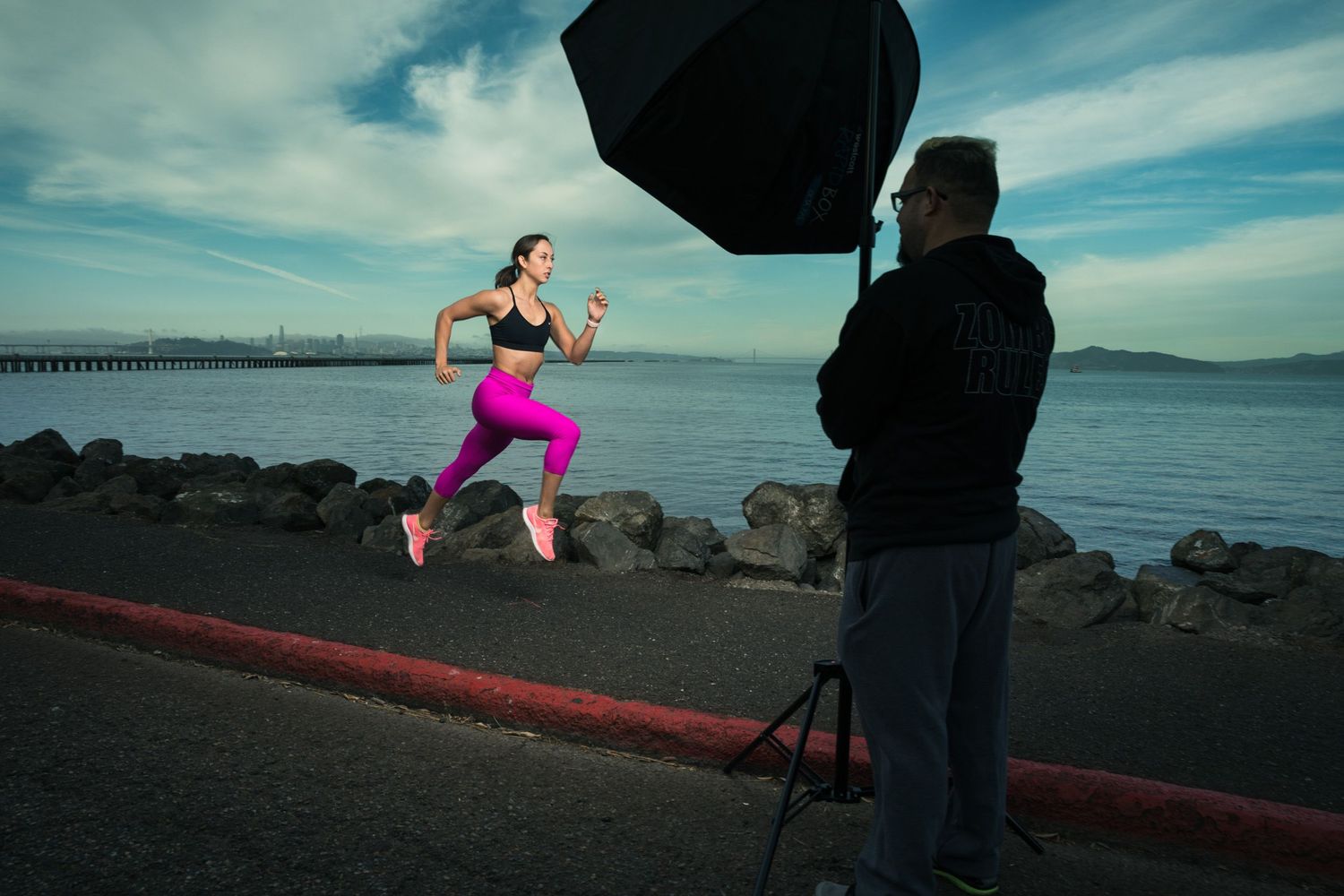 Off Camera flash fitness photoshoot