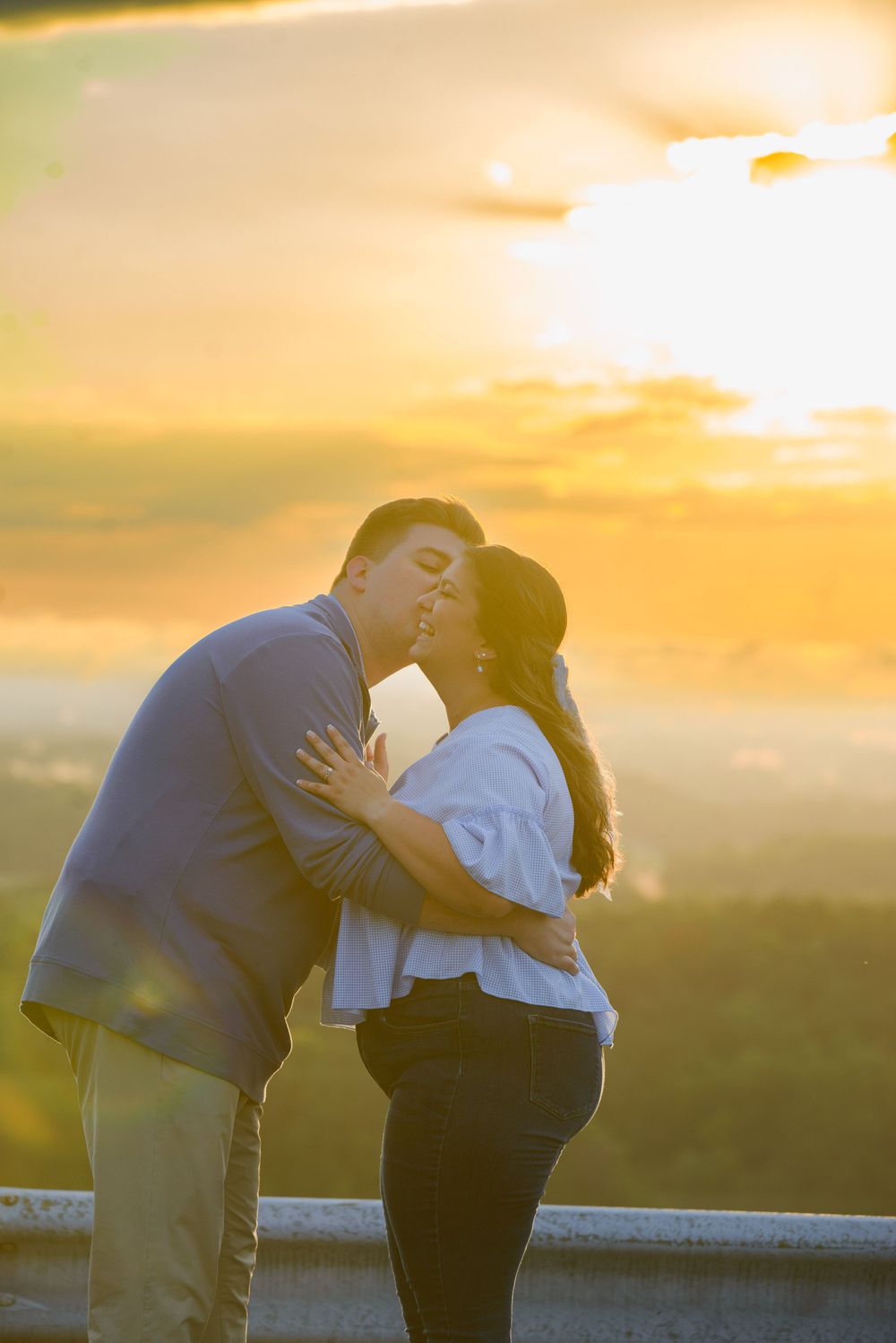 engagement photographs taken at carter's lake in north georgia