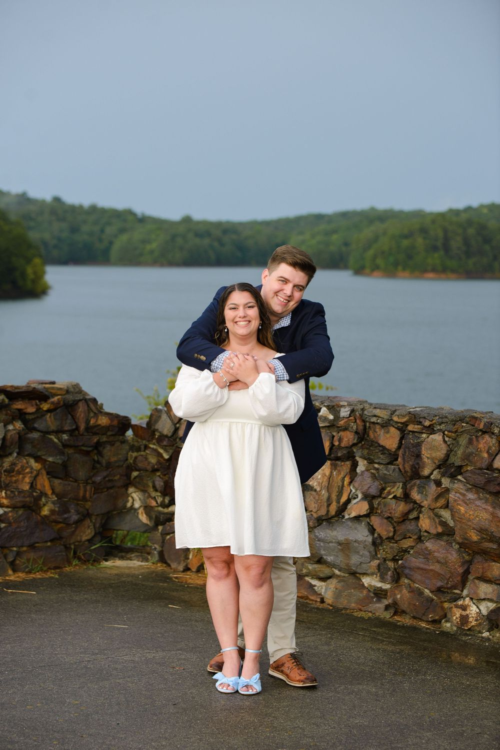 engagement photographs taken at carter's lake in north georgia